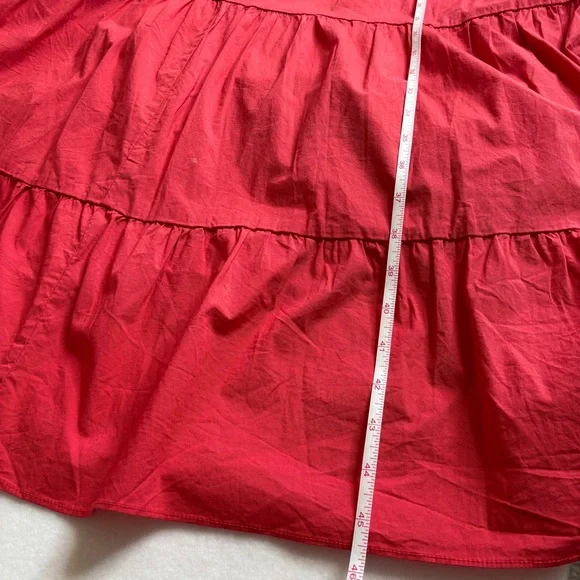 Tuckernuck Alannah Poppy Red Sleeveless Bow Smocked Cotton Midi Dress Size Small - Picture 6 of 8